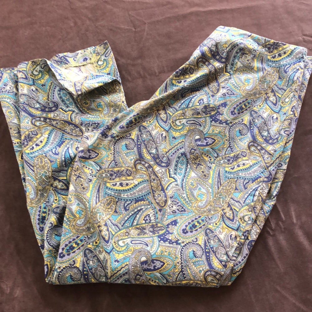 Vintage Work Order Capri paisley pants Size:4